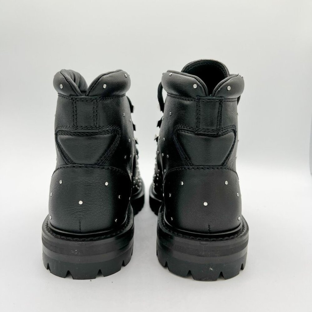 Valentino Garavani Black Rockstud Ankle Hiking Boots - Picture 7 of 12